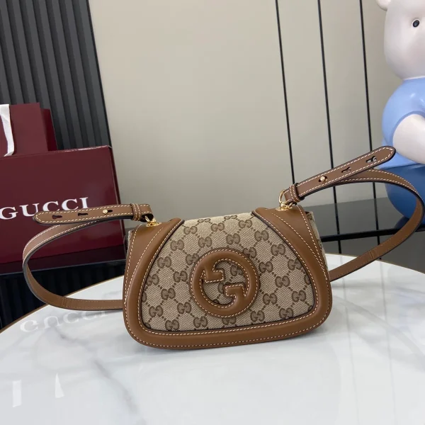 GUCCI Blondie棕滑面肩揹包-815700：圖片 2