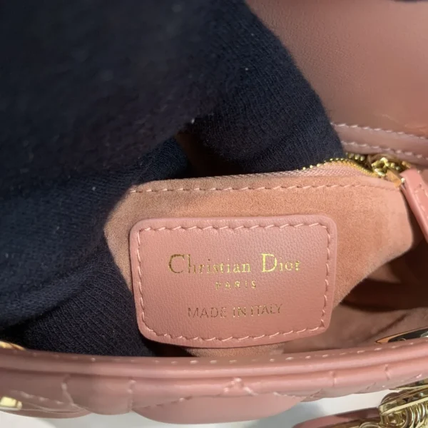 Dior Lady mini 粉紅羊皮包mini-M0505：圖片 10