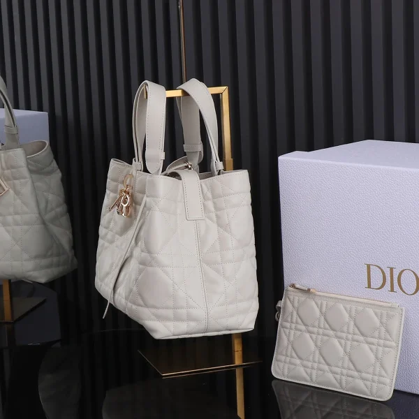 Dior Toujours 奶白色小牛皮肩背包中號MM-M2821：圖片 3