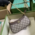 GUCCI Ophidia米白帆布斜揹包-764960：圖片 8