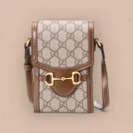 GUCCI 馬銜扣1955米棕皮革斜背包-625615
