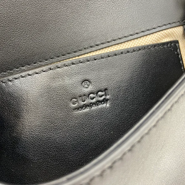 GUCCI Blondie黑色皮革肩揹包-815711：圖片 12