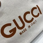 GUCCI Gucci Lido中號米棕帆布手挽包-772176：圖片 6