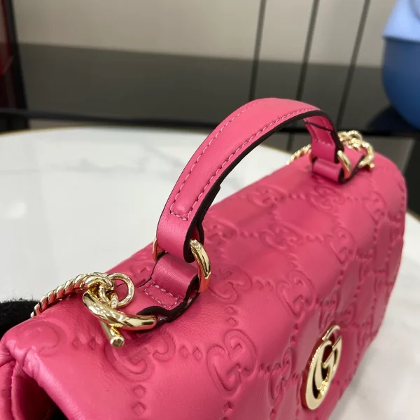 GUCCI GG Milano迷你白色皮革斜揹包-806017：圖片 7