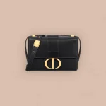 Dior 30 Montaigne 黑色小牛皮斜挎包中號MM-M9203