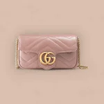 GUCCI GG Marmont黑色小號皮革斜揹包-476433