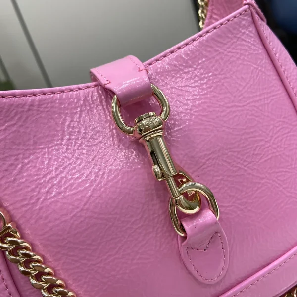 GUCCI Jackie Notte迷你紅漆皮斜揹包-782889：圖片 6