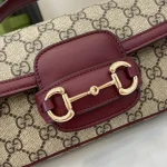 GUCCI Horsebit 1955小號紅柔皮手挽包-815206：圖片 6