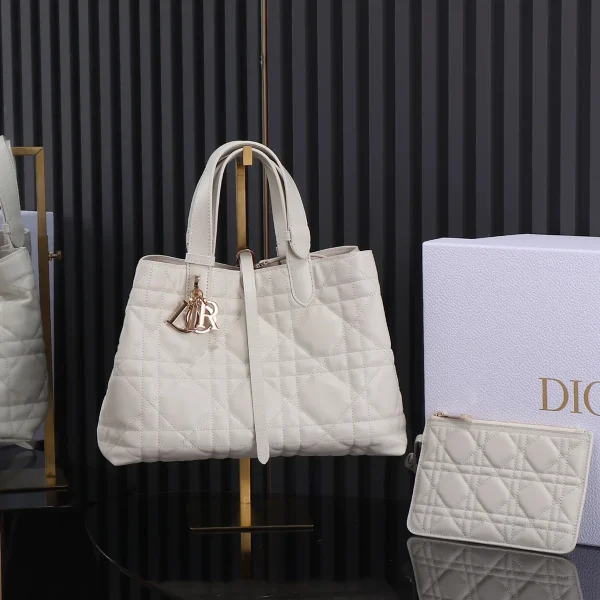 Dior Toujours 奶白色小牛皮肩背包中號MM-M2821：圖片 2