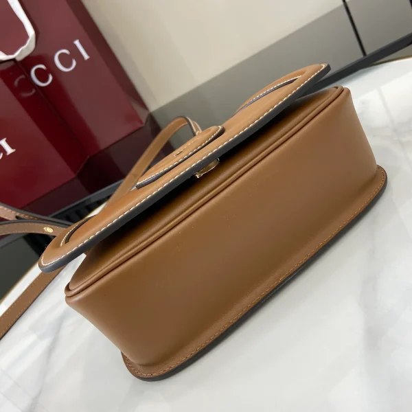 GUCCI Blondie迷你米棕帆布斜背包-815700：圖片 6