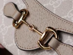 GUCCI 馬銜扣1955馬銜扣米棕迷你帆布斜揹包-699296：圖片 10
