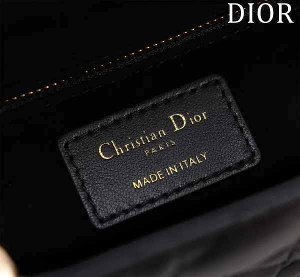 Dior Lady 黑色羊皮斜挎包小號PM-M0538：圖片 9