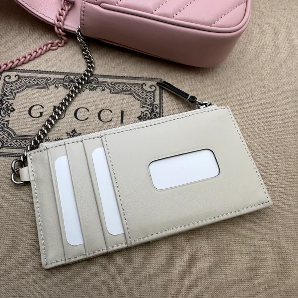GUCCI GG Marmont粉紅皮革斜背包-751526：圖片 8