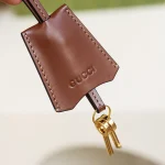 GUCCI GG Supreme小號米黑帆布斜背包-409487：圖片 15