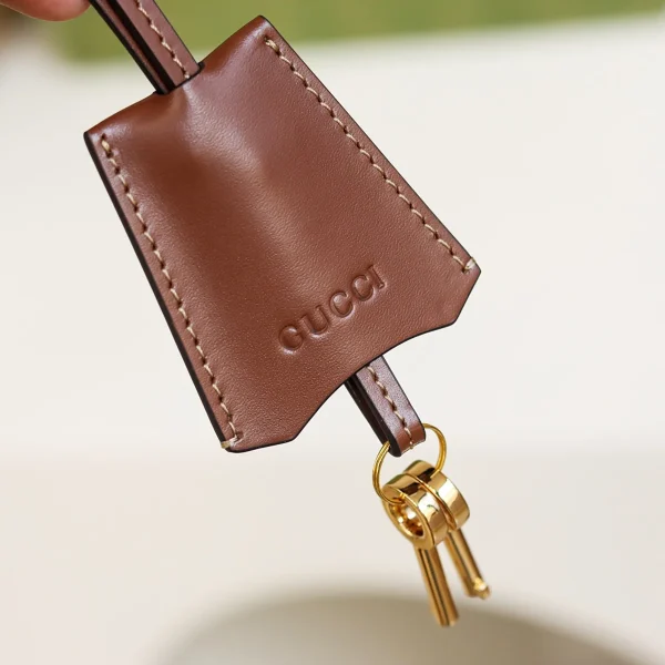 GUCCI GG Supreme小號米黑帆布斜背包-409487：圖片 15