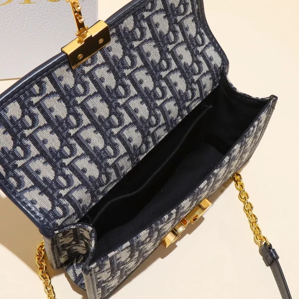Dior 30 Montaigne 藍色單肩包小號PM-Monta：圖片 16