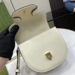 GUCCI Horsebit 1955黑皮革肩揹包-781387：圖片 9