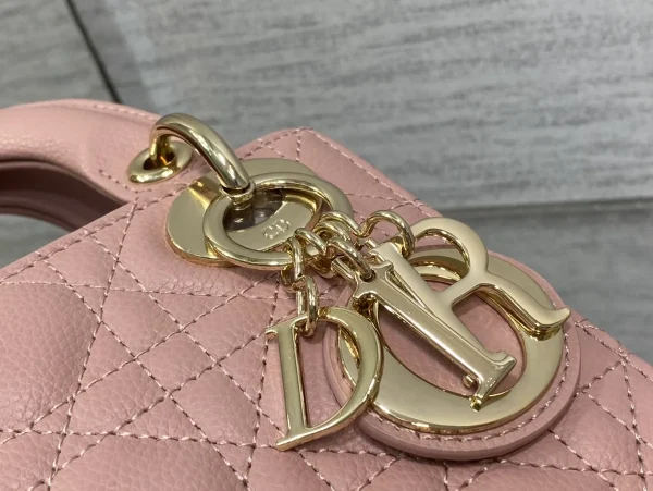 Dior Lady mini 胭脂羊皮斜挎包mini-M0505：圖片 4