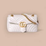 GUCCI GG Marmont黑色牛皮肩揹包-443497