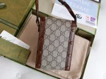 GUCCI 馬銜扣1955米棕皮革斜背包-625615：圖片 3