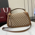 GUCCI Blondie中號黑色皮革手挽包-815716：圖片 4