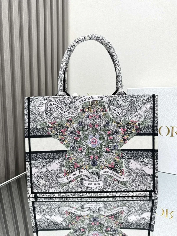 Dior Book 奶白色托特包中號MM-M1296：圖片 6