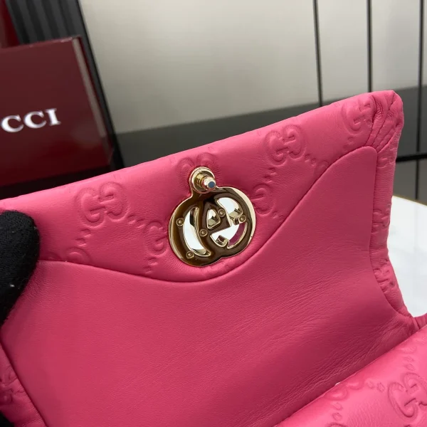 GUCCI GG Milano迷你白色皮革斜揹包-806017：圖片 10