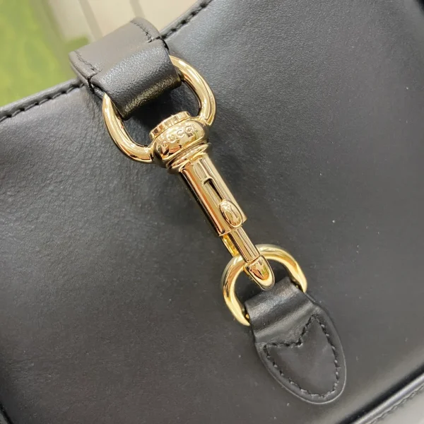 GUCCI Jackie Notte黑色漆皮肩揹包-782889：圖片 6