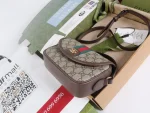 GUCCI Ophidia迷你藍米帆布斜背包-772239：圖片 7