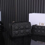 Dior Toujours 黑色小牛皮手提包小號PM-M2822：圖片 9