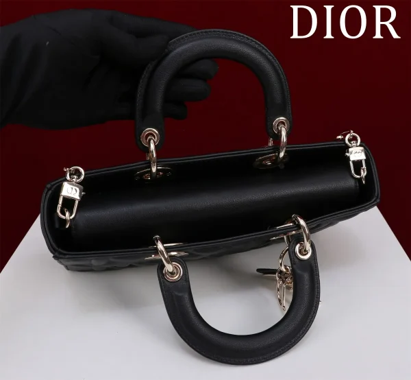 Dior Lady 藍色牛仔布 斜挎包中號MM-M0540：圖片 6