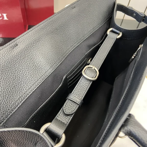 GUCCI Soft Leather手袋灰柔皮革手提包-796761：圖片 8