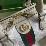 GUCCI GG Supreme迷你米棕帆布手提包-772053：圖片 6