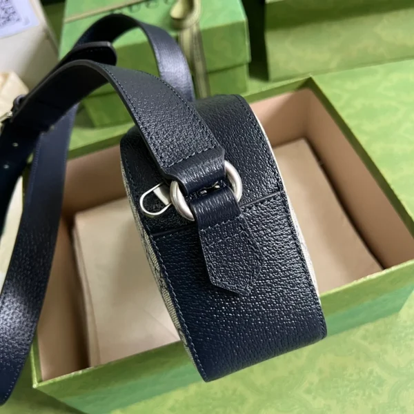 GUCCI Ophidia中號藍米帆布斜揹包-681064：圖片 5