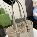 GUCCI Ophidia米棕帆布托特包-765043：圖片 7