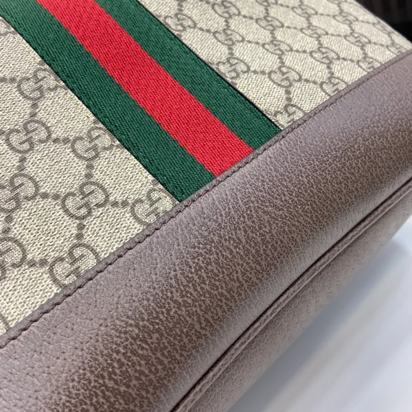 GUCCI Ophidia中號米棕帆布肩揹包-781392：圖片 8