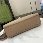GUCCI Spring Summer春夏中號黑色皮革托特包-806205：圖片 5