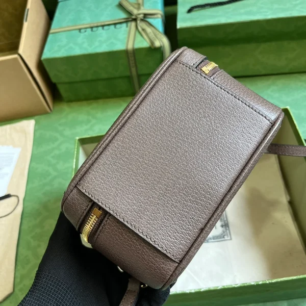 GUCCI Ophidia米棕帆布迷你斜揹包-772157：圖片 4