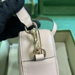 GUCCI GG Quilted小號粉米皮革斜挎包-702234：圖片 8