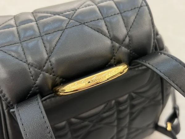 Dior Caro 黑色羊皮背包中號MM-M6301：圖片 9