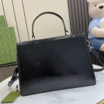 GUCCI Dionysus中號黑漆皮斜挎包-795007：圖片 4