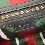 GUCCI GG Emblem中號米棕皮革肩揹包-815216：圖片 9