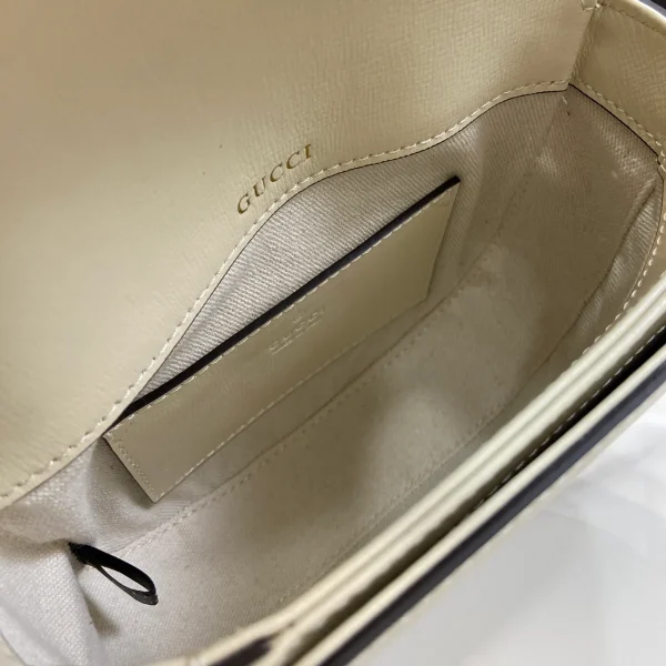 GUCCI Horsebit 1955黑皮革肩揹包-781387：圖片 10