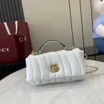 GUCCI GG Milano迷你粉紅皮革手挽包-806017：圖片 2