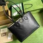 GUCCI Ophidia中黑色皮革手提包-739730：圖片 7