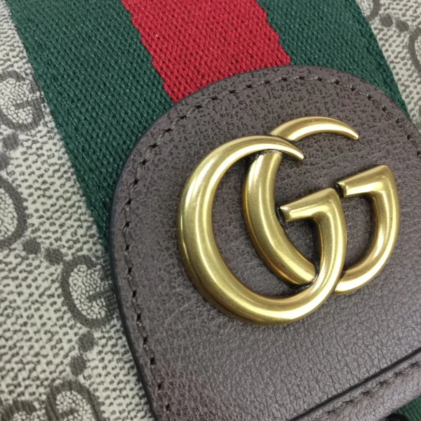 GUCCI Ophidia中號米棕皮革背包-598140：圖片 6