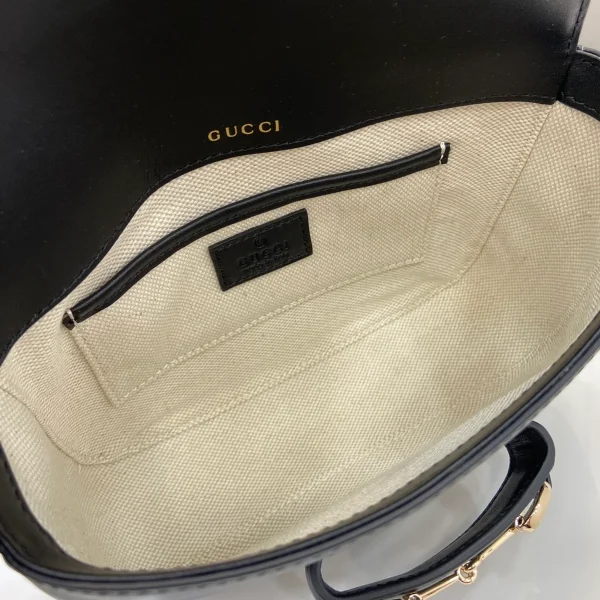 GUCCI Horsebit 1955米棕皮革肩揹包-815205：圖片 9