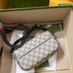 GUCCI Ophidia米燕帆布斜挎包-764961：圖片 9