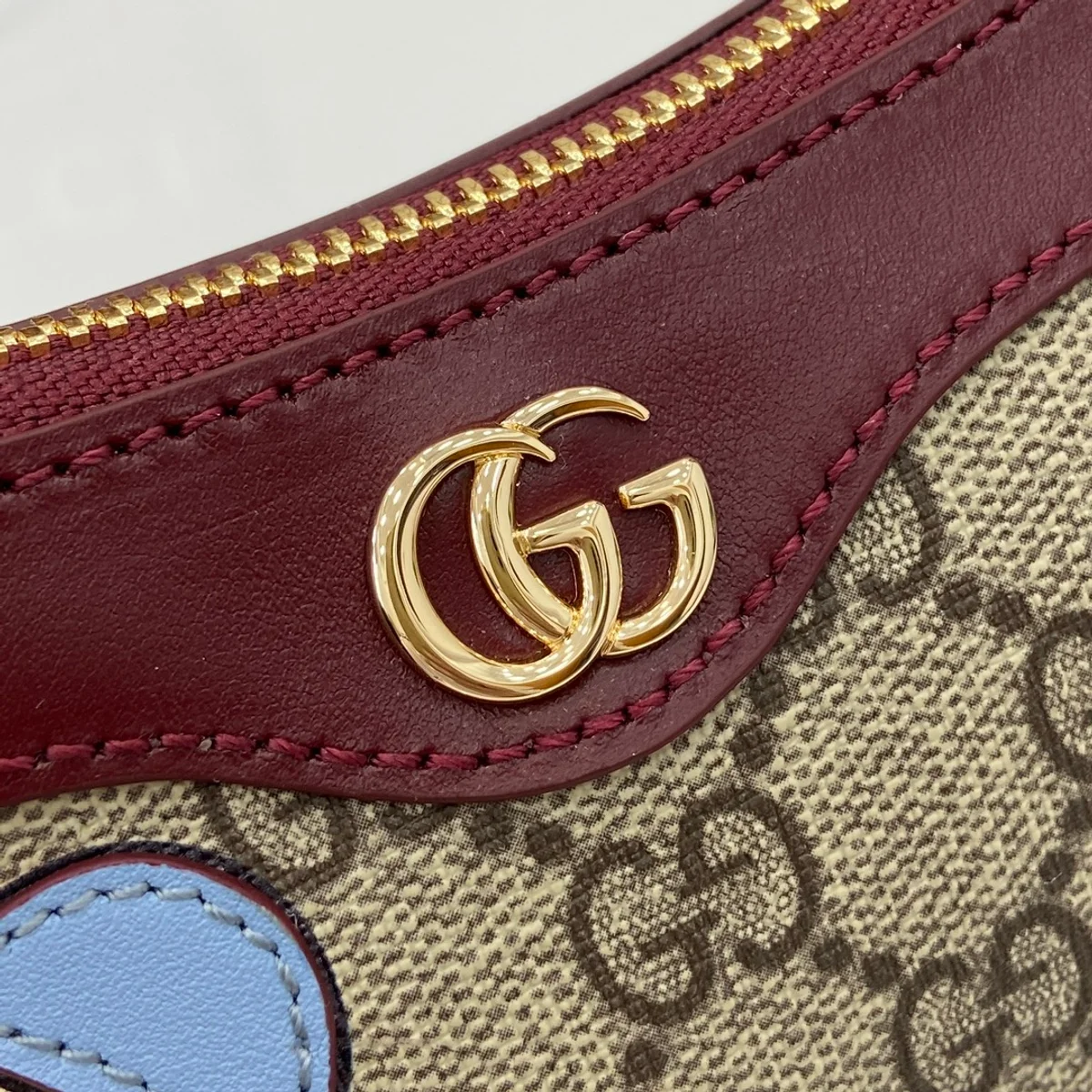 GUCCI GG Monogram紅棕貓頭鷹斜背包-818763 6 GUCCI GG Monogram紅棕貓頭鷹斜背包-818763