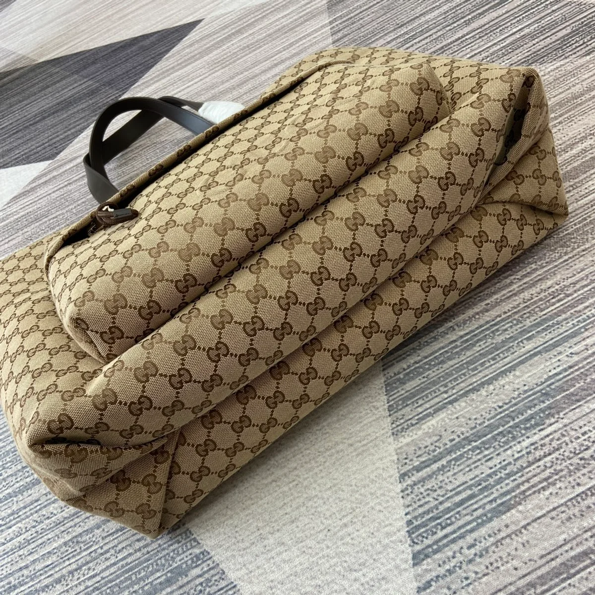 GUCCI Original GG大號米棕帆布托特包-802166 8 GUCCI Original GG大號米棕帆布托特包-802166